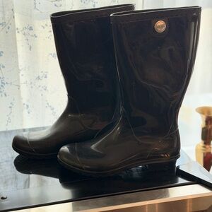 UGG Glossy Black Waterproof Boots